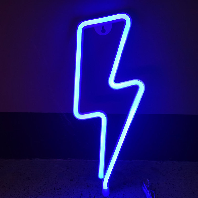 Net Red Room Decoration Lightning Neon Lights Lightning Bolt