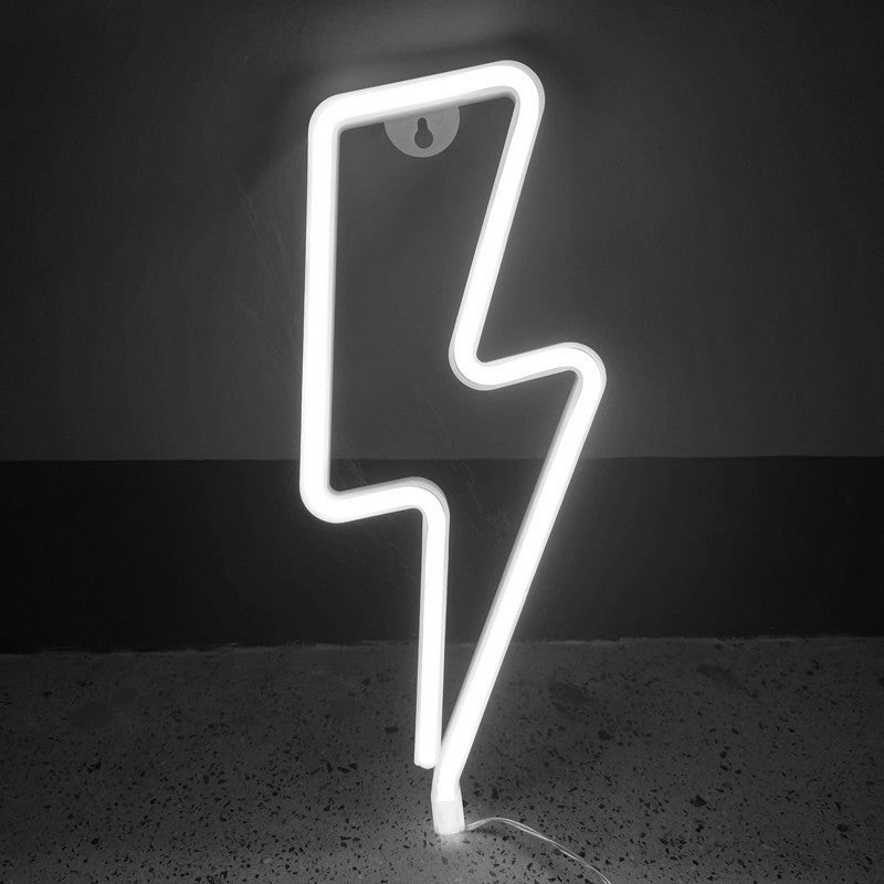 Net Red Room Decoration Lightning Neon Lights Lightning Bolt