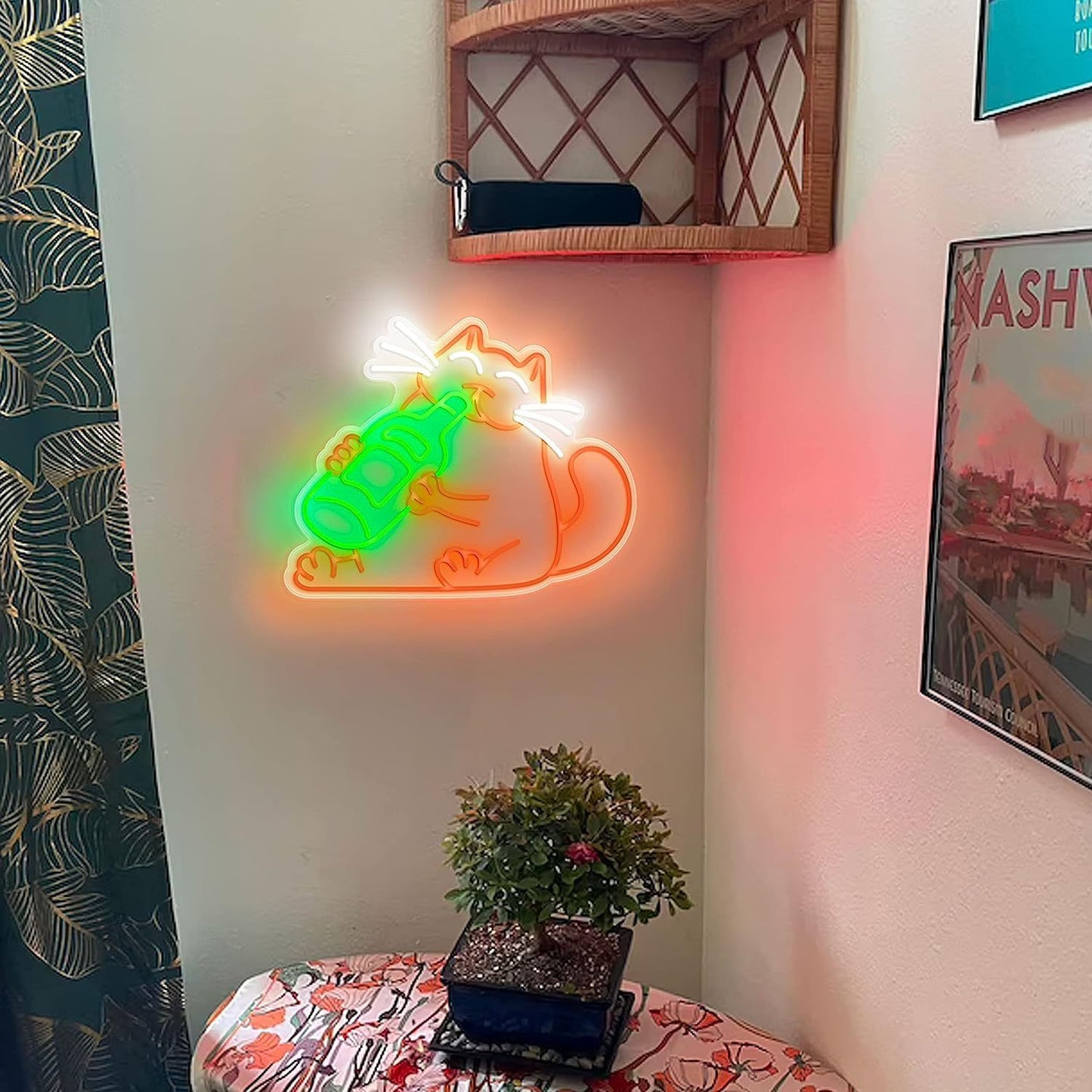 Led Decorative Neon Light Bedroom Atmosphere Cat