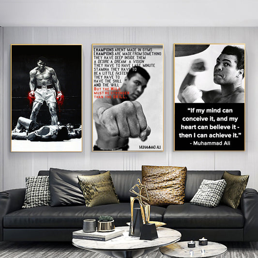 Quotes Canvas Painting Inspirational Sports Poster