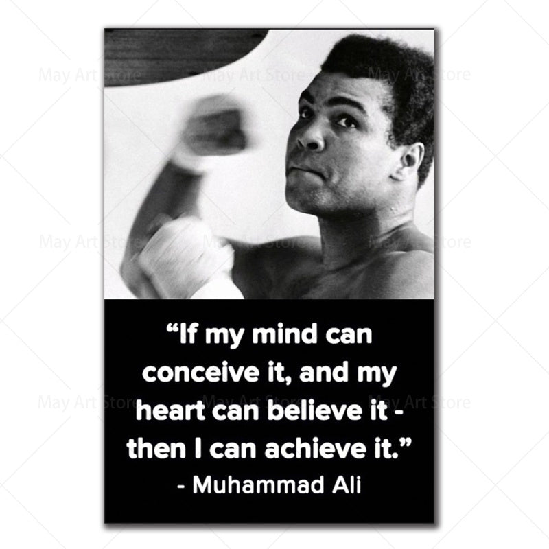 Quotes Canvas Painting Inspirational Sports Poster